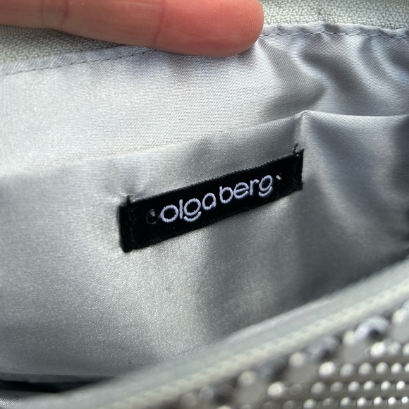 Olga Berg metallic clutch, 9”x4.5” - Picture 7 of 9